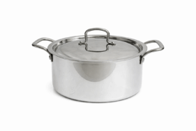 Platinum Triply Stainless Steel Casserole / Briyani Pot With Lid– 22CM