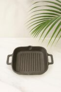 Kitchenbay Premium Seasoned Cast Iron Mini Grill Pan — Durable, Versatile & Ready to Cook
