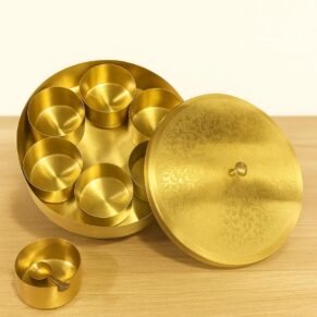 PURE BRASS MASALA BOX/SPICE CONTAINER