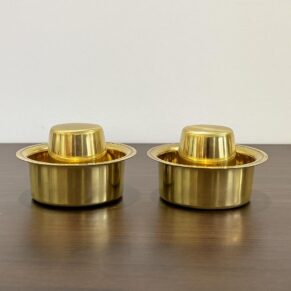 PURE BRASS COFFEE DABARA SET OF 4PCS