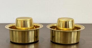PURE BRASS COFFEE DABARA SET OF 4PCS