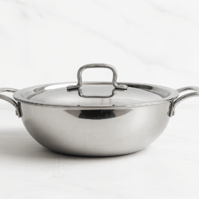 PLATINUM TRIPLY STAINLESS STEEL KADAI LARGE 28CM|