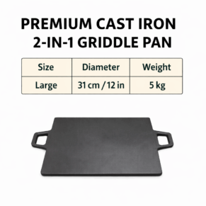 CAST IRON SQUARE DOSA TAWA(SEASONED)