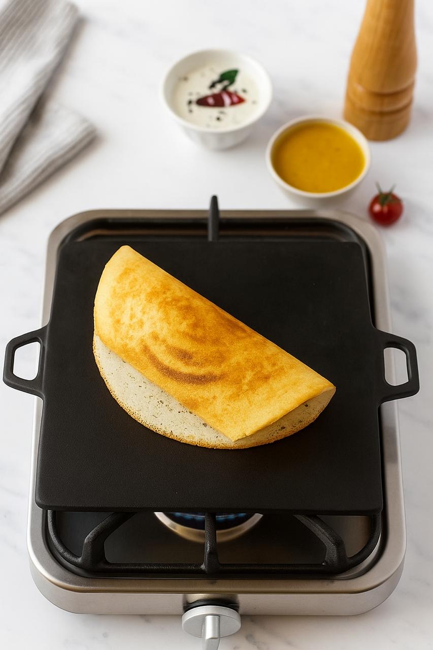 CAST IRON SQUARE DOSA TAWA(SEASONED) - Image 3