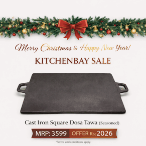 CAST IRON SQUARE DOSA TAWA(SEASONED)
