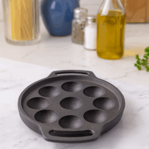 CAST IRON PREMIUM PANIYAARAKAL (SEASONED) 9PITS