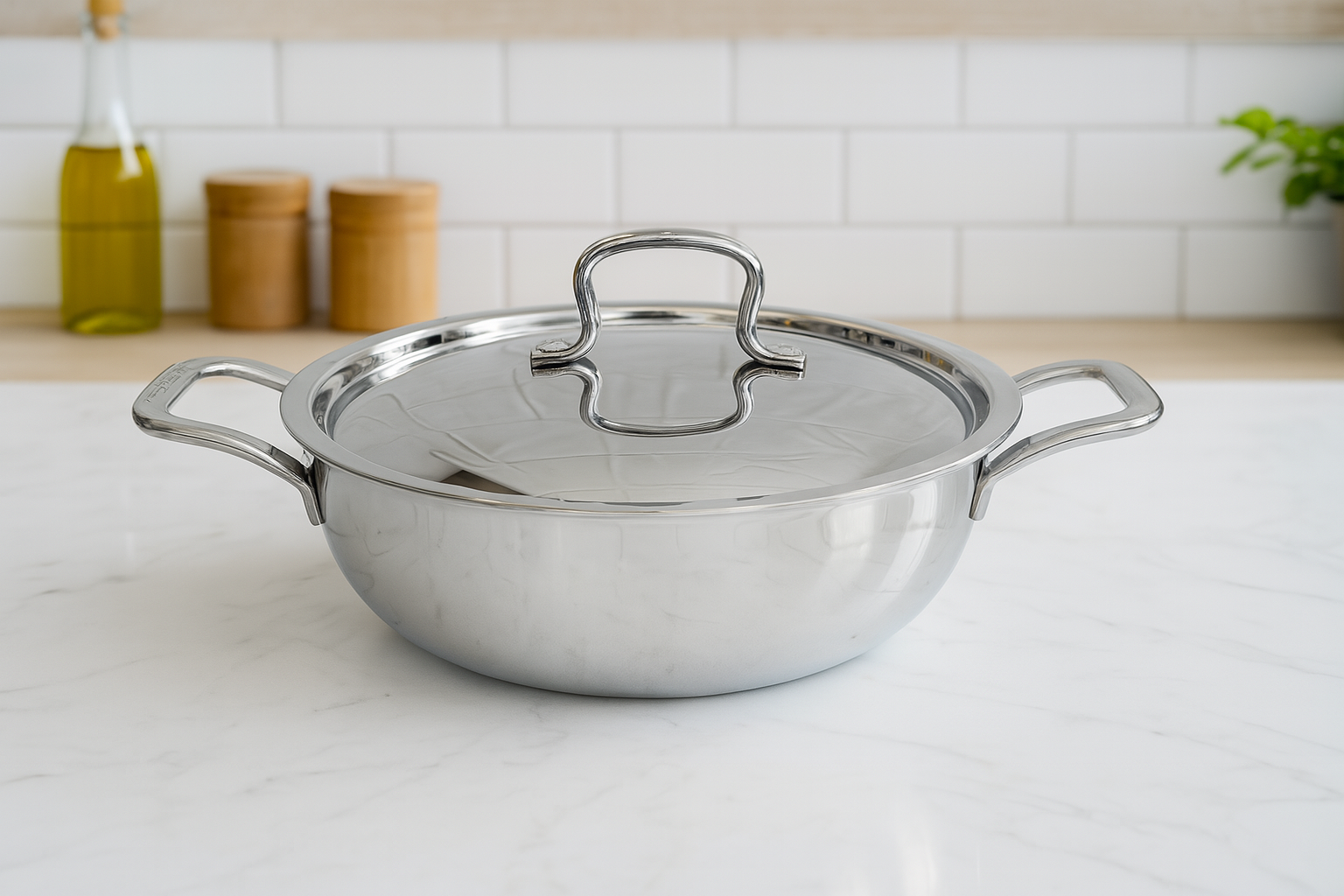 KITCHENBAY TRIPLY DUO | KADAI2.1L+FRYPAN900ML (4PCS) - Image 3