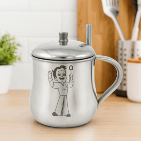 CHOTTA BHEEM PRINTED STRAW TUMBLER WITH LID