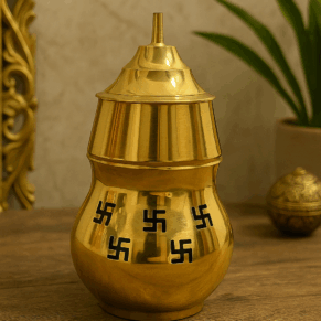 BRASS KAPOOR DANI & CAMPOR LAMP/TRADITIONAL DIYA/PACHAI KARPURAM VILAKU