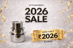 Kitchenbay Triply Stainless Steel Topes Size 14 |16 |18 PREMIUM QUALITY SETS WITH SS LIDS