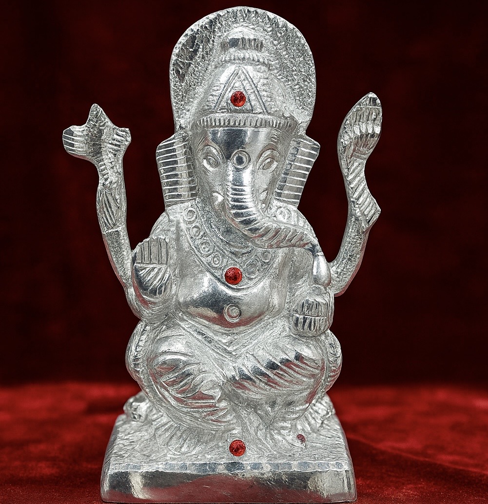 PREMIUM GERMAN SILVER LORD GANESHA IDOL