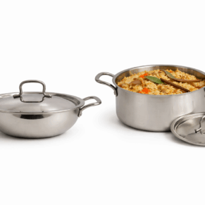 KITCHENBAY TRIPLY DUO | BRIYANI POT2.1L/KADAI1.1L(4PCS)