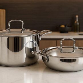 KITCHENBAY TRIPLY DUO | BRIYANI POT5.1L/KADAI 2.5L (4PCS)