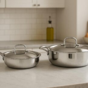 KITCHENBAY TRIPLY DUO | KADAI 1.5L/FRYPAN 900ML (4PCS)