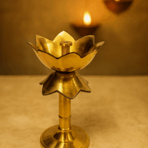 PURE BRASS LOTUS STAND DIYA
