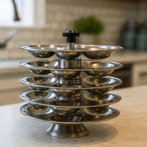 STAINLESS STEEL 5-PLATE SAMBAR IDLI TRAY