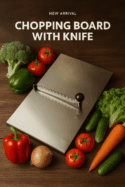 KitchenBay SteelCraft Chopping Board with Knife