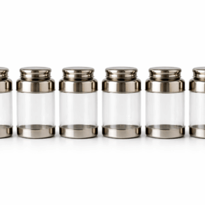 Sizzle Silver-Toned Stainless Steel Transparent Jar - 6Pcs