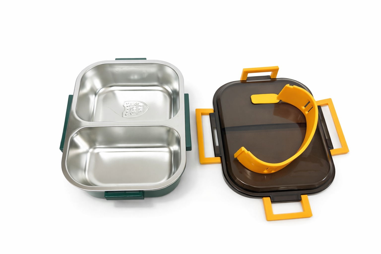 Kitchenbay Stainless Steel Lunch Box 2 Section | Food Grade, Durable & Easy to Clean - Image 2