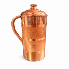 Kitchenbay Pure Copper Water Jug 1 Litre Copper Pitcher for Ayurveda Health Smooth Finished